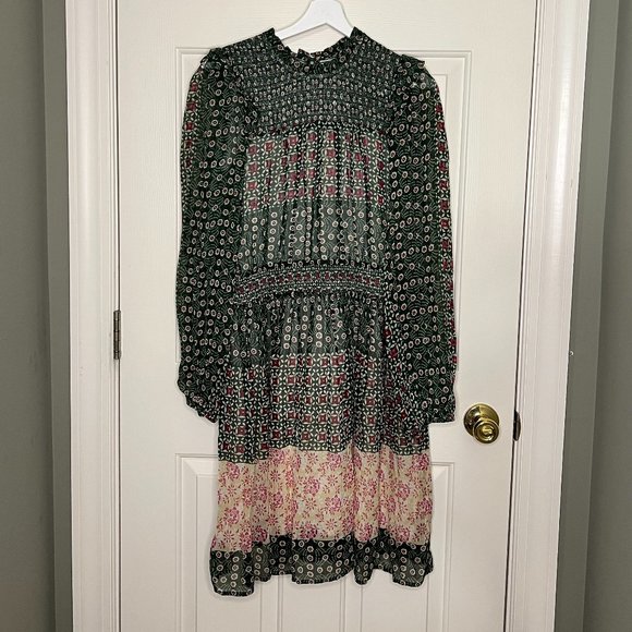Anthropologie Rhiannon Floral Mini Dress size XS Anthropologie Women Boho Style - Picture 3 of 8